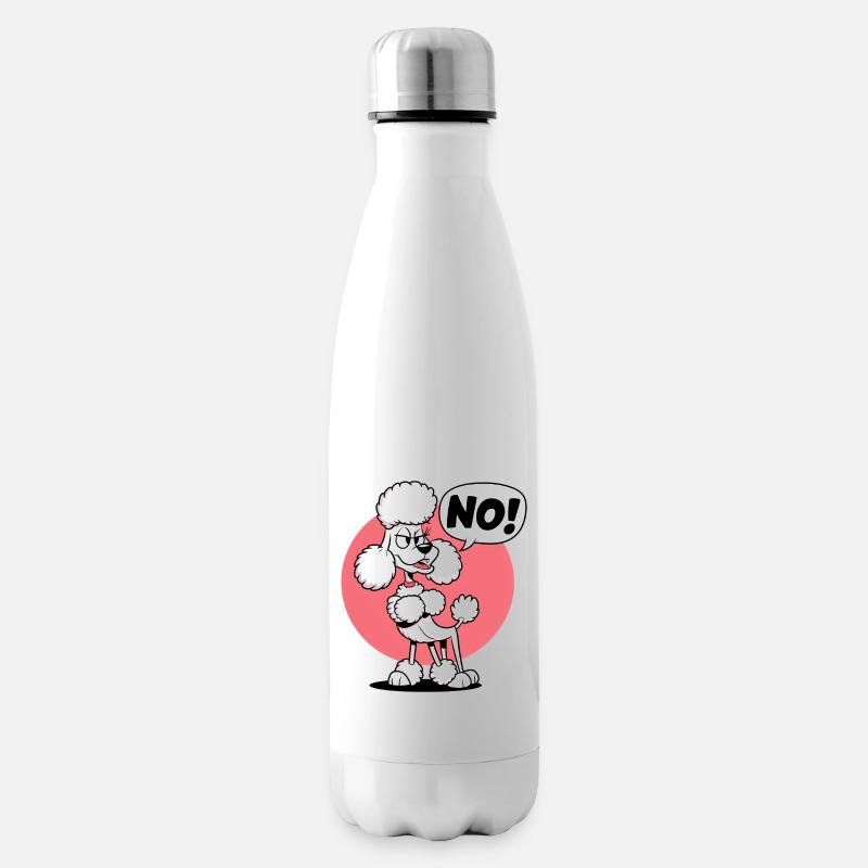 Pudel sagt: "Nein! - Isolierflasche - Weiß