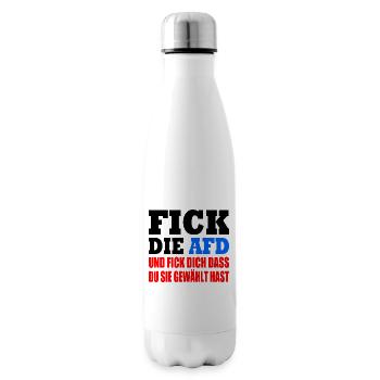 fick die afd - Isolierflasche - Weiß - Rechts