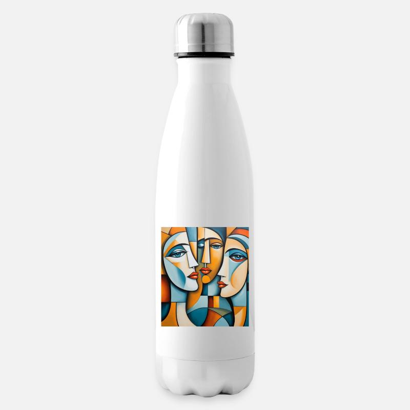 Portrait abstrait - Bouteille isotherme - blanc