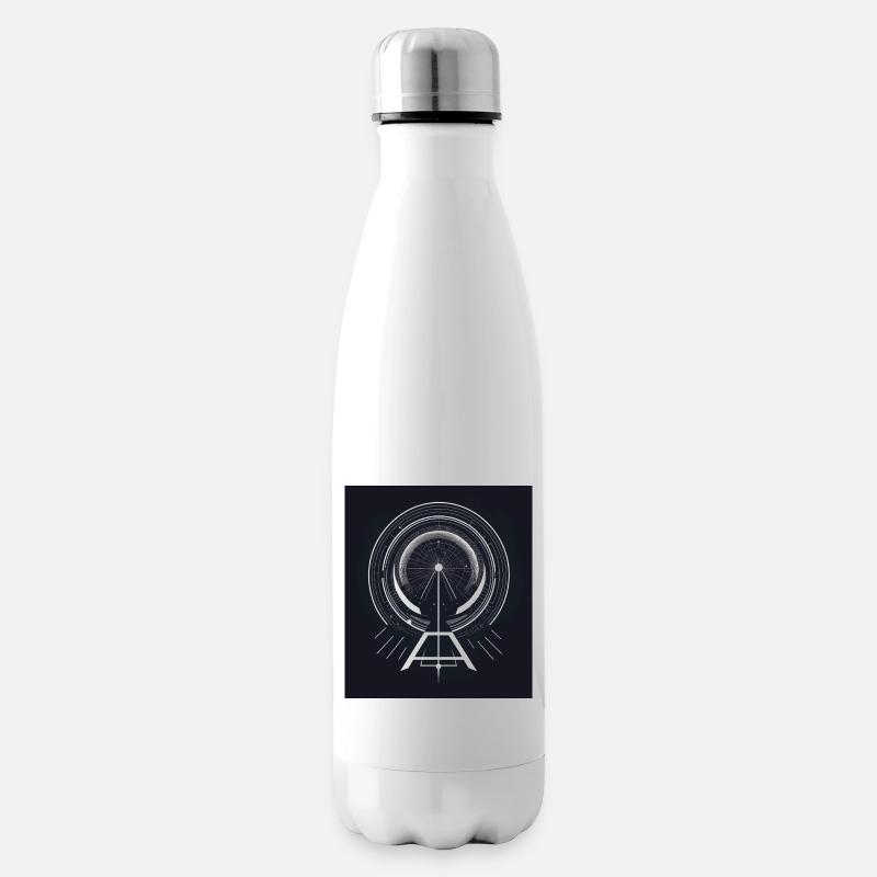 Graphiques géométriques abstraitsGraphique abstrait - Bouteille isotherme - blanc