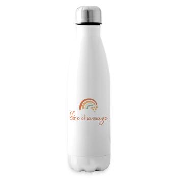 LIBRE ET SAUVAGE - Marque vêtements bio et recyclé - Bouteille isotherme - blanc - Droite