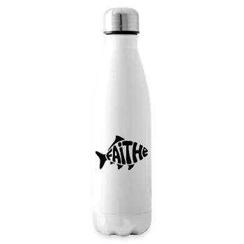 Gott Fisch - Christliches Logo - Isolierflasche - Weiß - Rechts