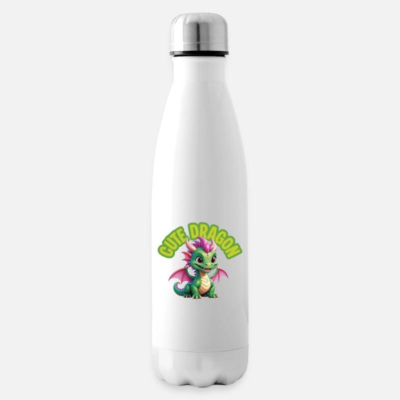 Niedlicher Drache - Isolierflasche - Weiß