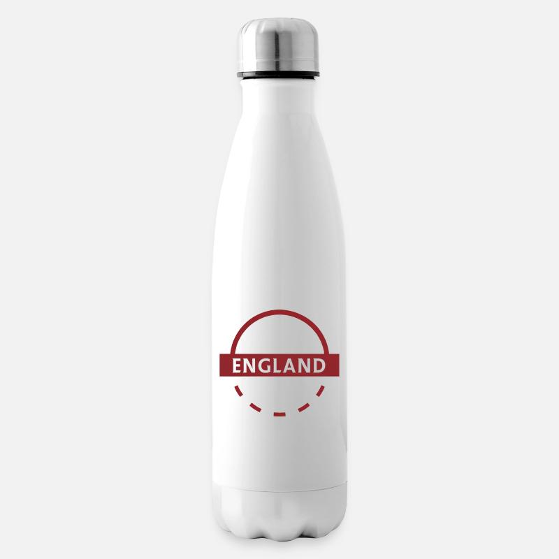 England Halbkreis Emblem - Isolierflasche - Weiß
