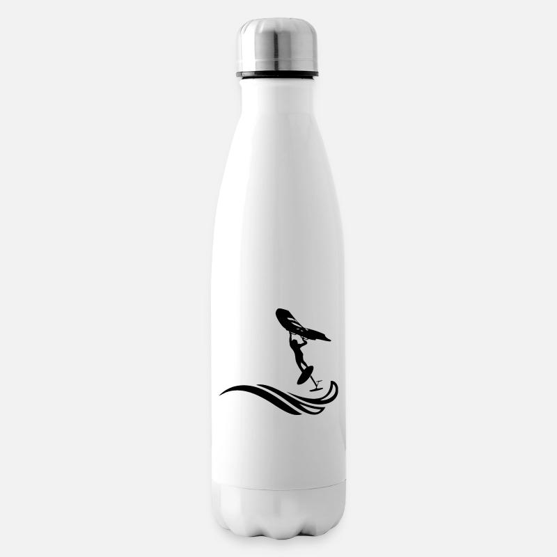 Wingfoiler sur la vague - Bouteille isotherme - blanc