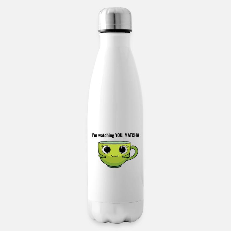 Je te regarde, Matcha - Bouteille isotherme - blanc