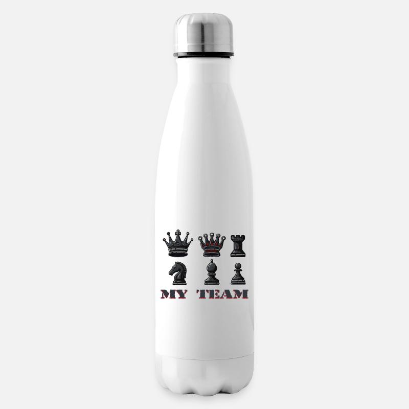 Schach - Isolierflasche - Weiß