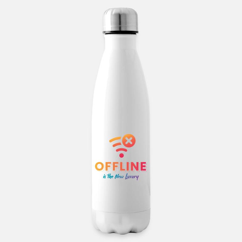 Offline ist der neue Luxus - Isolierflasche - Weiß