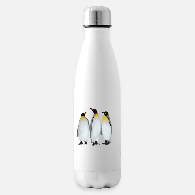 Drei Pinguine - Isolierflasche - Weiß