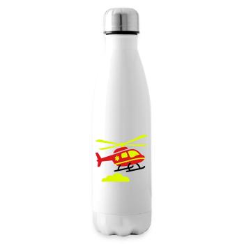 Rettungshubschrauber Notarzt - Isolierflasche - Weiß - Rechts
