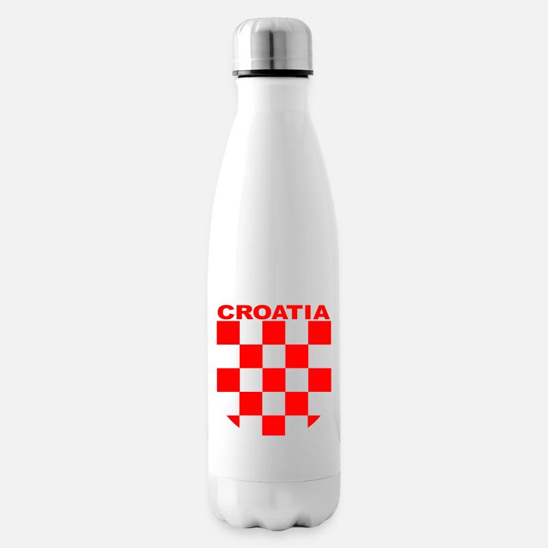 Croatia Logo - Isolierflasche - Weiß