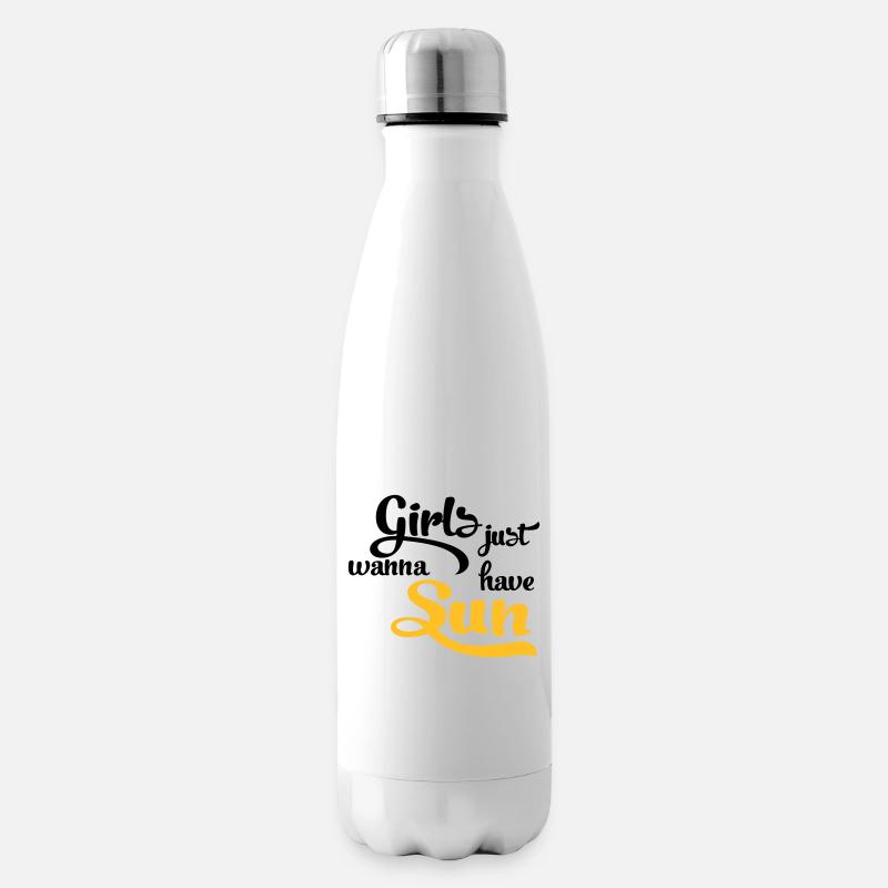 Sonne - Isolierflasche - Weiß