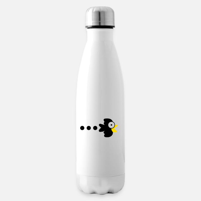 Corbeau anime - Bouteille isotherme - blanc