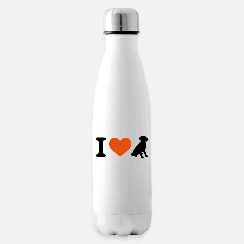 J'aime labrador - Bouteille isotherme - blanc