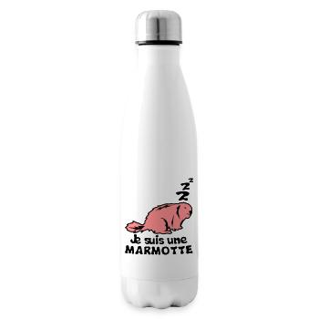 I'm an animal marmot term - Insulated Water Bottle - white - Right