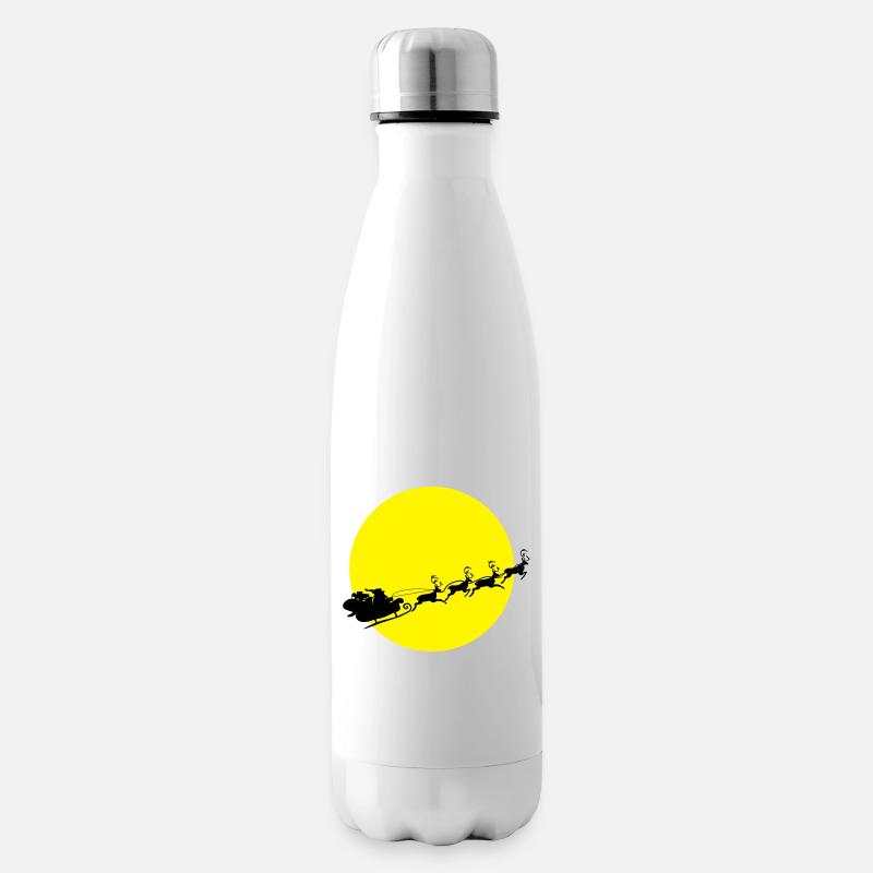frohes_fest_weihnachtsmann - Isolierflasche - Weiß