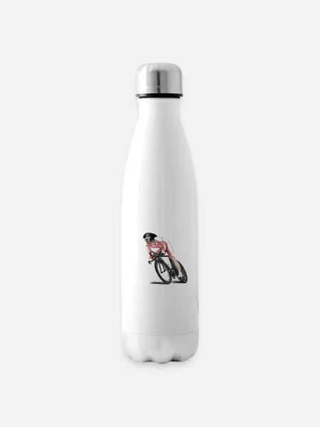 Rennrad - Isolierflasche - Weiß