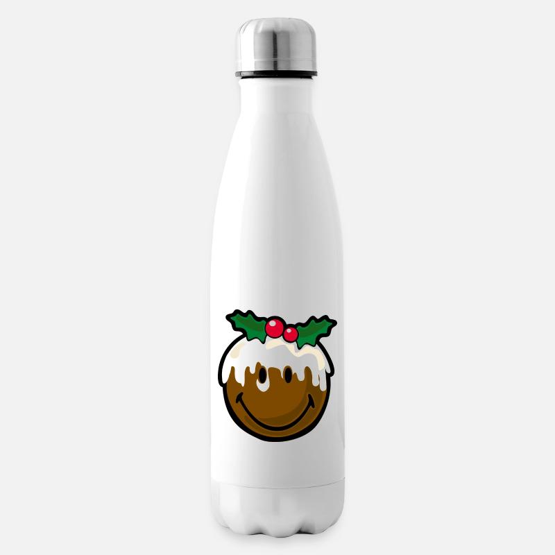 Smiley Christmas Cookie - Isolierflasche - Weiß