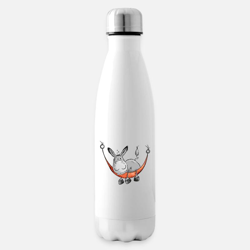 Relaxing Donkey - Comic - Cartoon - Bouteille isotherme - blanc