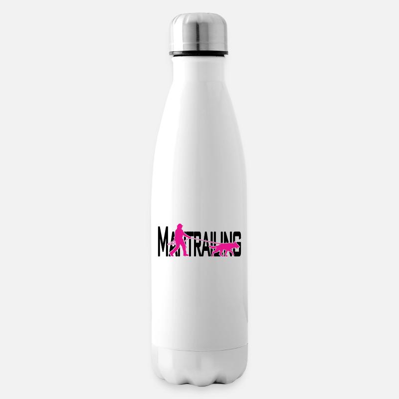 Mantrailing pink / black - Insulated Water Bottle - white