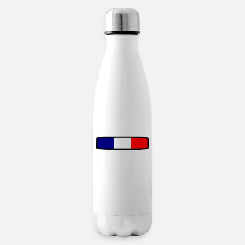 Frankreich Flagge - Isolierflasche - Weiß