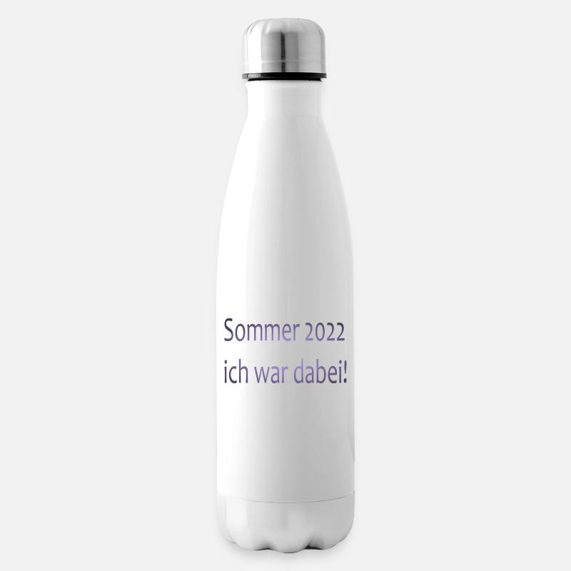 Sommer 2022 ich war dabei metallic - Isolierflasche - Weiß