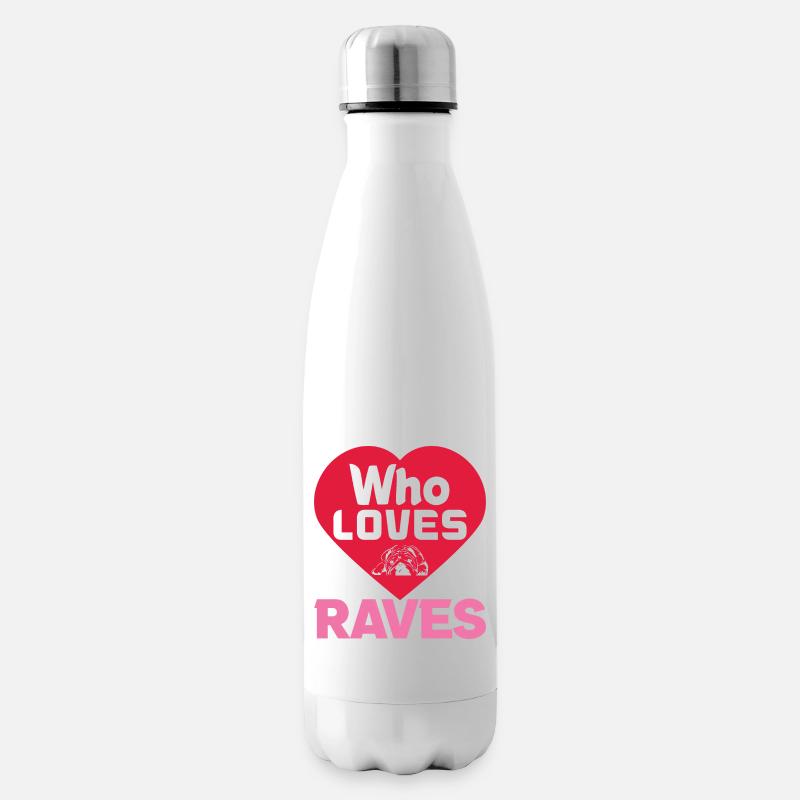WER LIEBT RAVES LUSTIG - Isolierflasche - Weiß