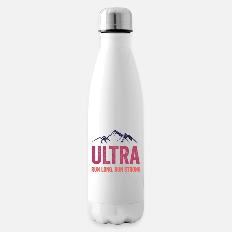 Ultra Running - Lauf lang. Laufen Sie stark. - Isolierflasche - Weiß