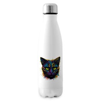 Pop Art Cat - Isolierflasche - Weiß - Rechts