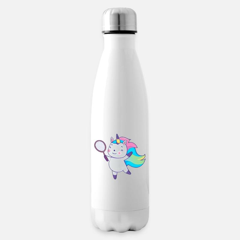 Licorne de badminton - Bouteille isotherme - blanc