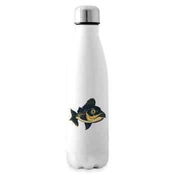 Fish pike perch angler - Insulated Water Bottle - white - Right