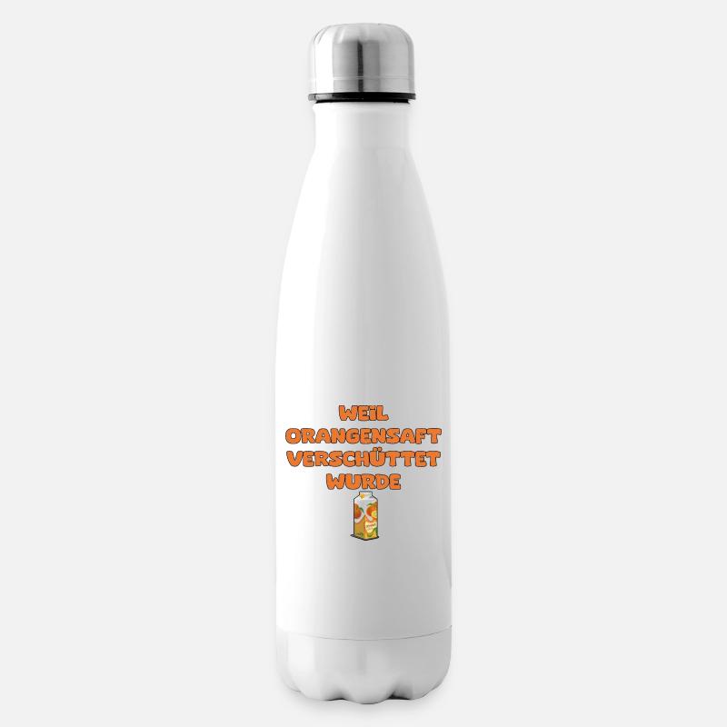 Orangen Saft - Isolierflasche - Weiß