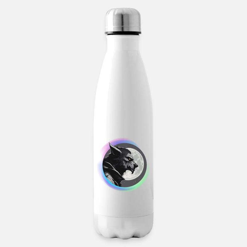 Werwolf spitzt die Ohren - Isolierflasche - Weiß