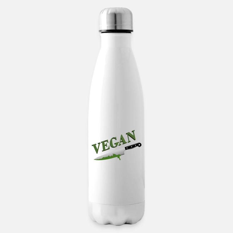Végétalien - Bouteille isotherme - blanc