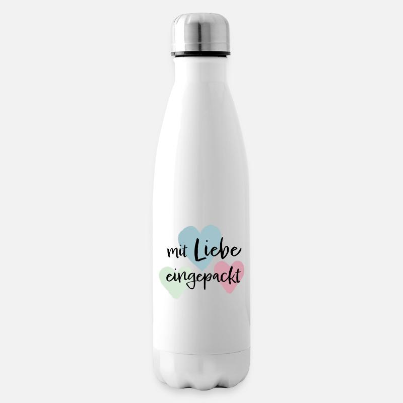 Mit liebe eingepackt - Isolierflasche - Weiß
