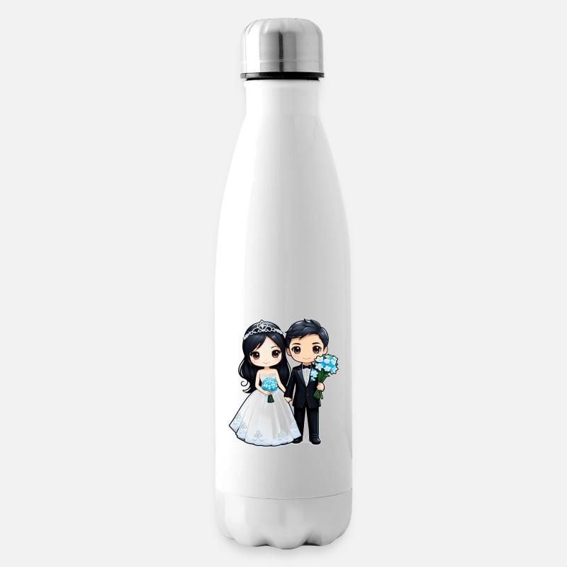 just married - pour mariage - Bouteille isotherme - blanc