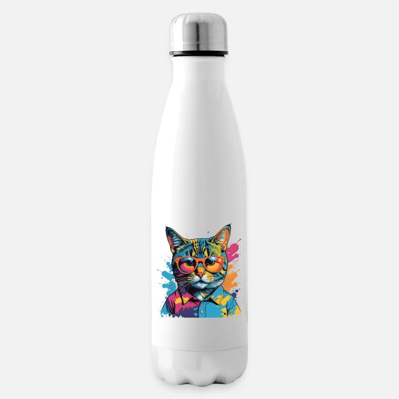 MADFOXX - CC-Cat - Insulated Water Bottle - white