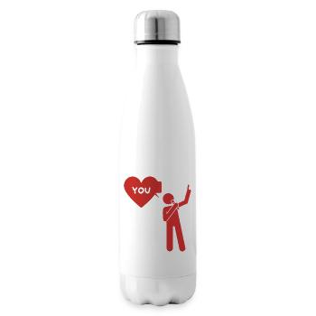 Liebeserklärung "Ich liebe dich" - Isolierflasche - Weiß - Rechts