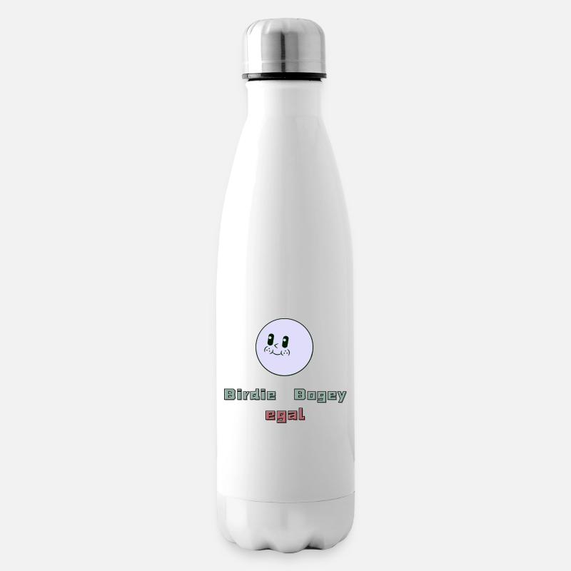 Birdie, Bogey, egal - Isolierflasche - Weiß