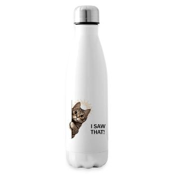 J’ai vu ce chat - Bouteille isotherme - blanc - Droite