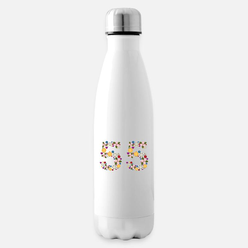 Flowers 55 - Isolierflasche - Weiß