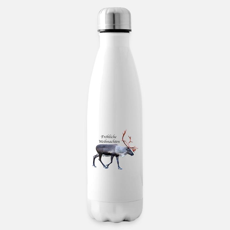 Fröhliche Weihnachten - Isolierflasche - Weiß