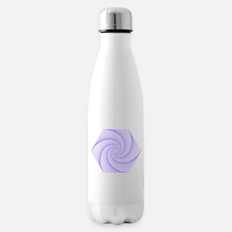 Spirale au motif hexagonal - Bouteille isotherme - blanc
