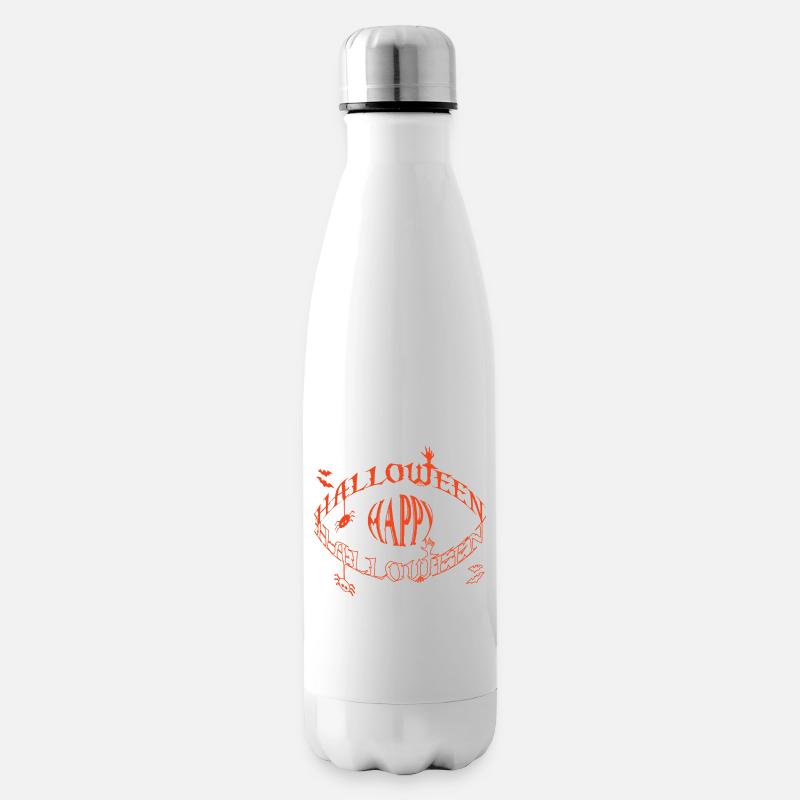 Glyphe d’œil d’Halloween - Bouteille isotherme - blanc