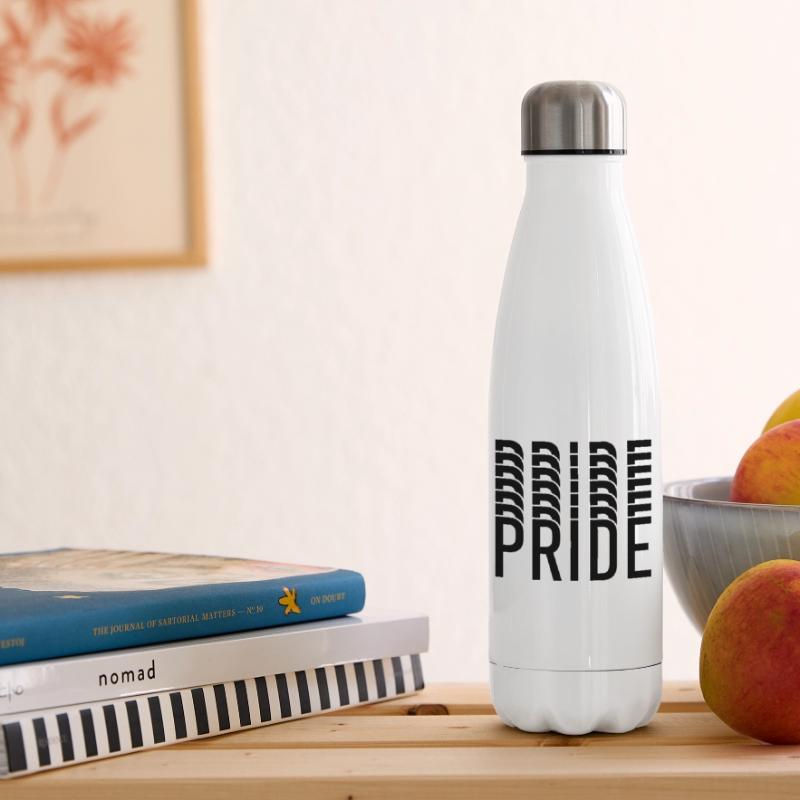 Pride Typography Contrast Pattern Insulated Water Bottle