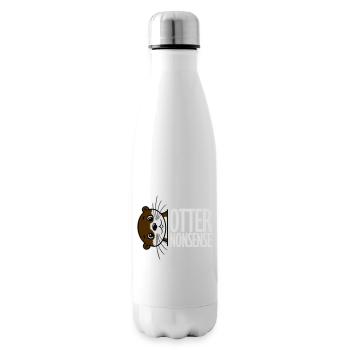 Otter Nonsense Funny Pun Otter Love Saying - Insulated Water Bottle - white - Right