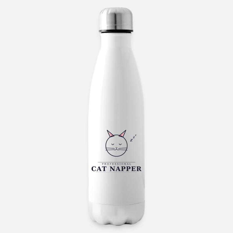 Somnieuse professionnelle de chats - Bouteille isotherme - blanc