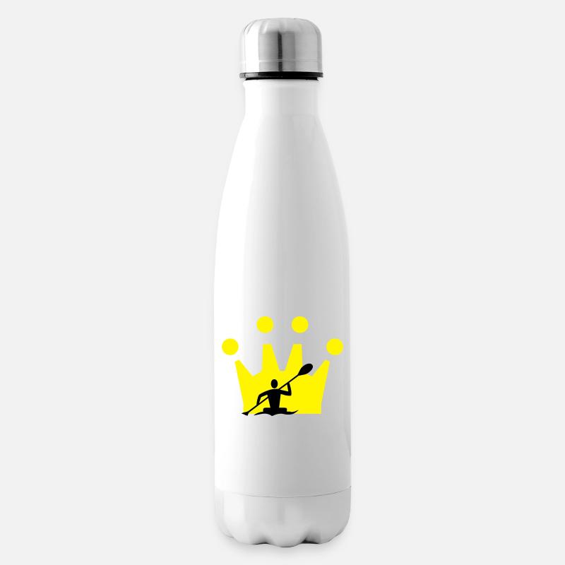Canoe Crown - Insulated Water Bottle - white