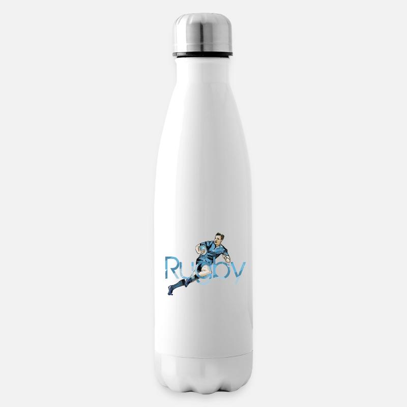 Rugby - Isolierflasche - Weiß