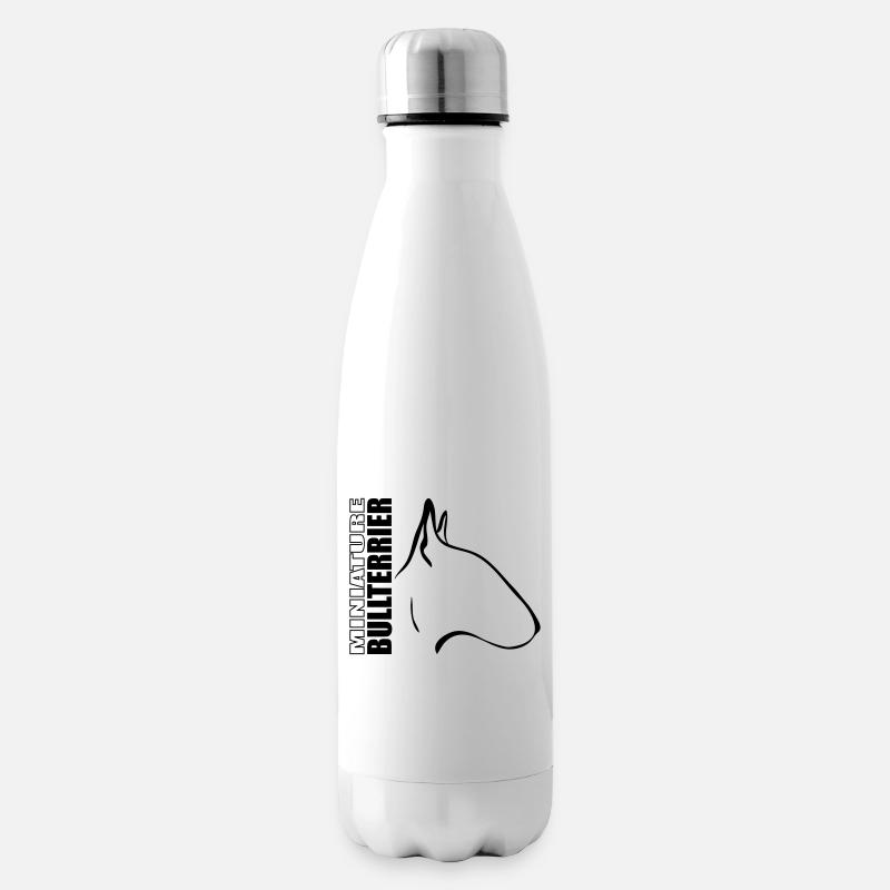 MINIATURE BULLTERRIER PROFIL - Isolierflasche - Weiß